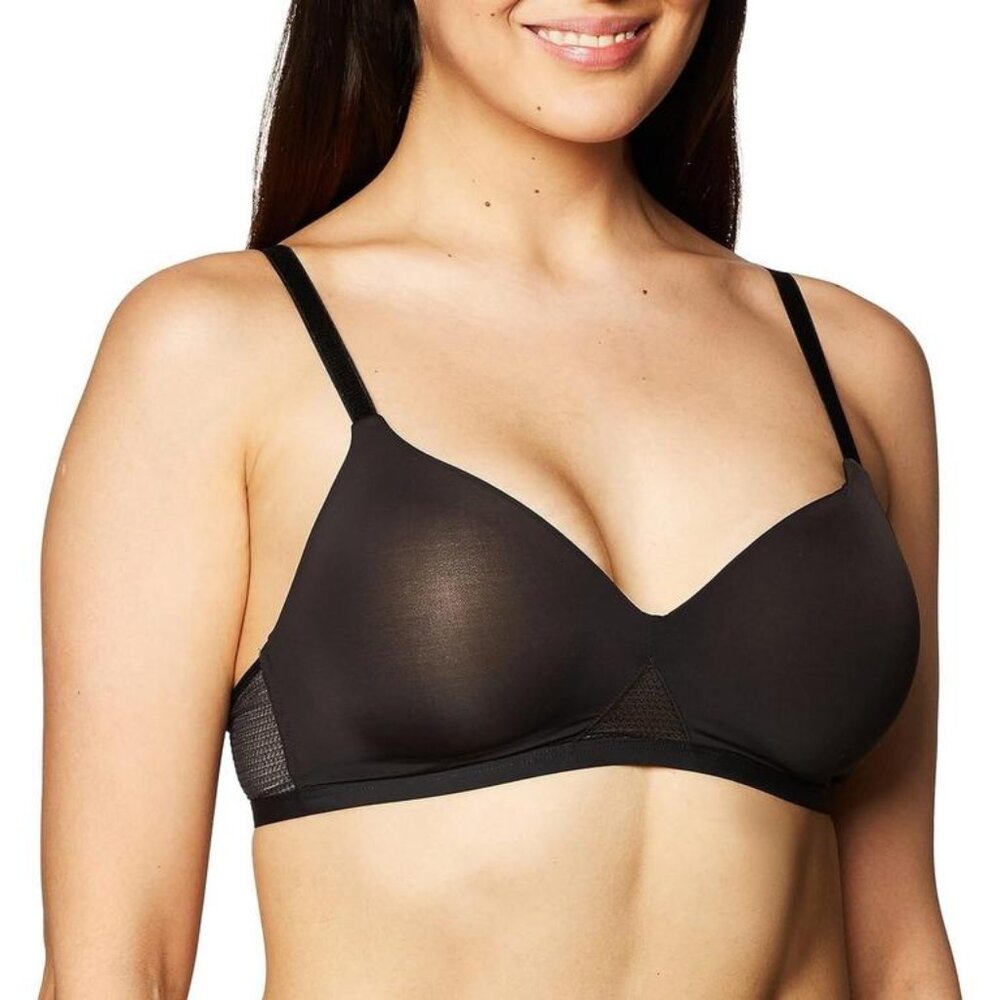 HANES LIGHT WIRELESS BRA 2XL BLACK